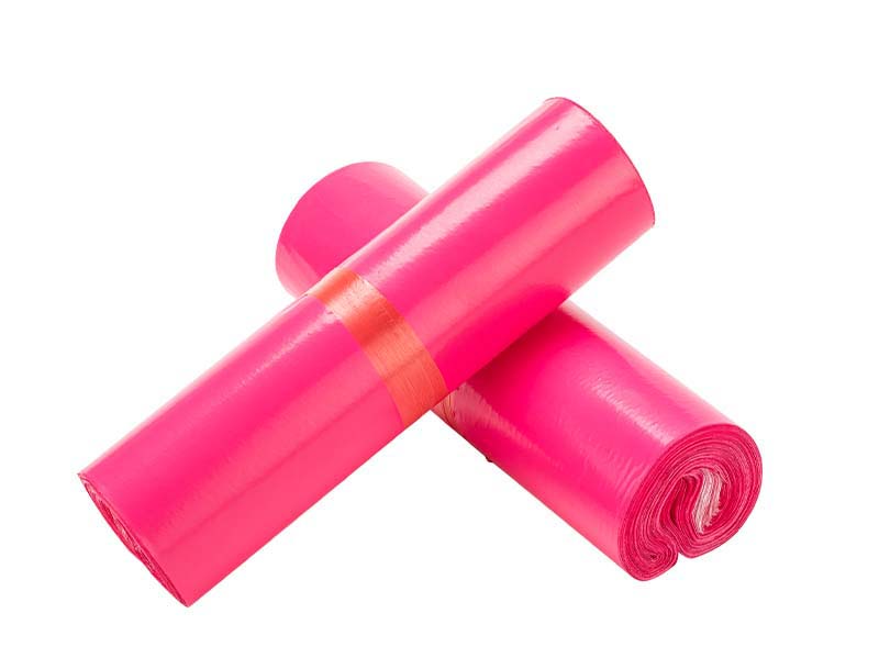 杜集玫红色快递袋-02